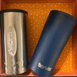 Tervis Blue and Silver Tumbler Set